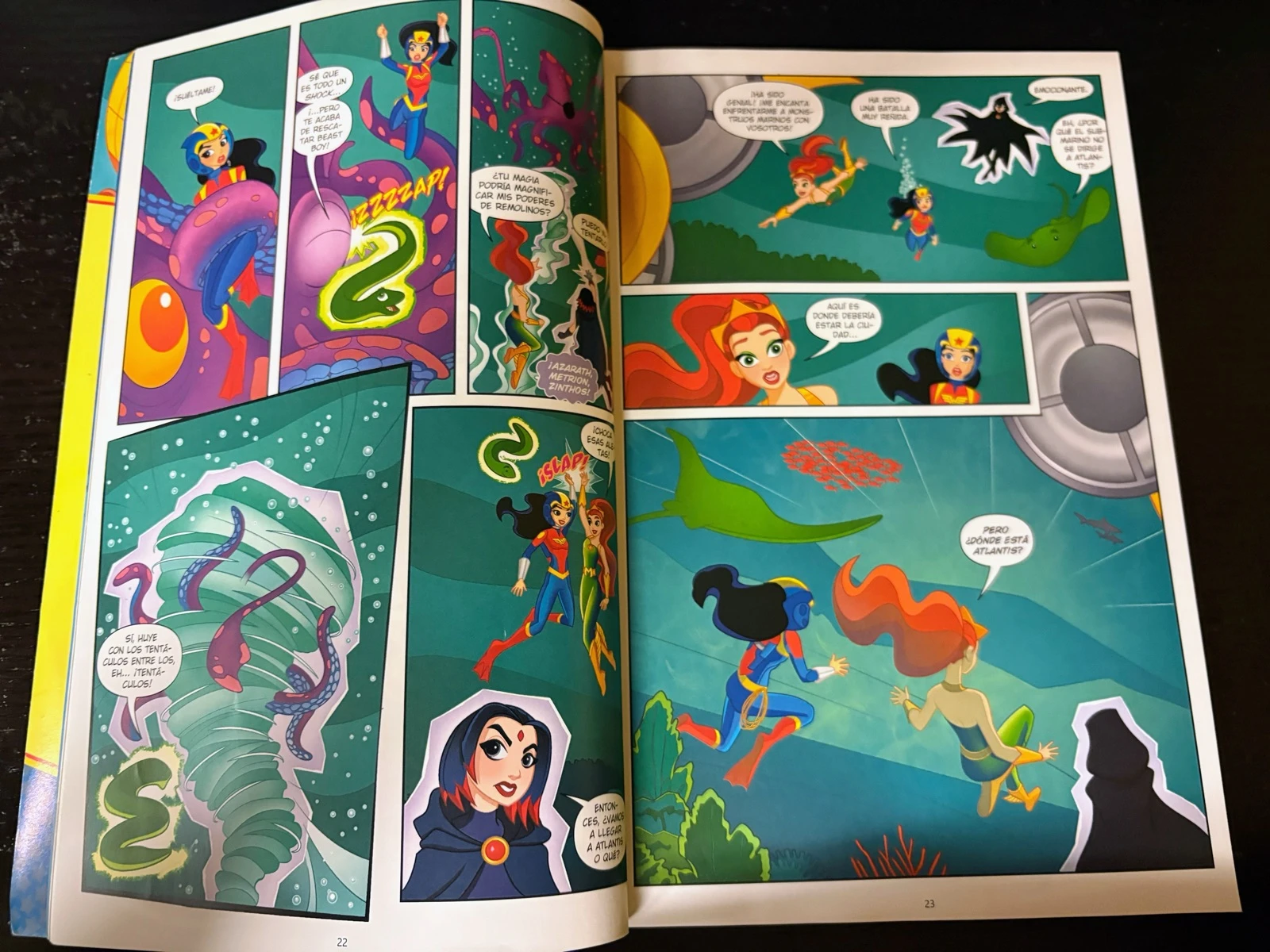 Join the Super Hero Girls on a new underwater adventure! DC Super Hero Girls: Quest for Atlantis, an action-packed, humorous, and adventurous comic starring Supergirl, Wonder Woman, Batgirl, Bumblebee, and Mera. ✅ Very good condition. 📚 Ideal for kids, teens, and DC Comics collectors. 📦 Well-protected shipping to ensure it arrives in perfect condition. 🤝 You can create a bundle with other comics or books from my profile and save on shipping costs. – photo 3